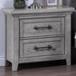 Crown Mark Beckett 2 Drawer Nightstand in Greige, , large