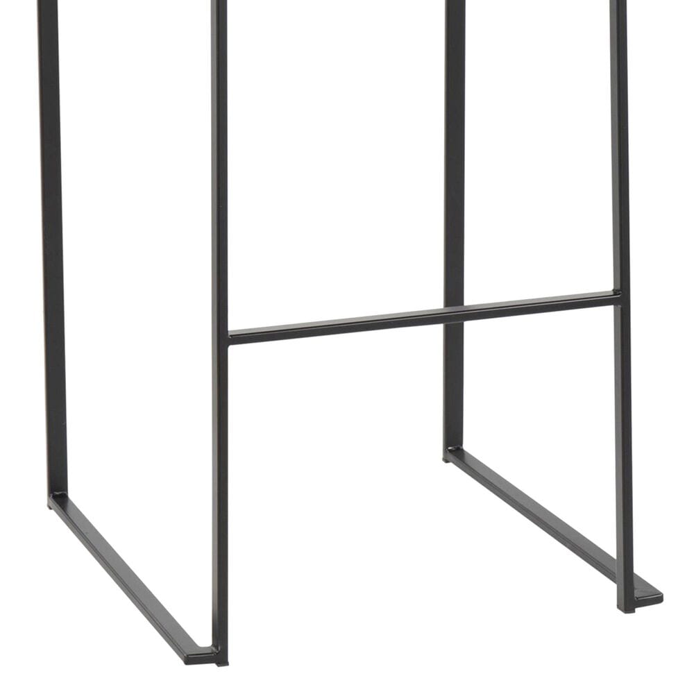 Lumisource Fuji Stackable Barstool with Black Velvet Cushion in Black &#40;Set of 2&#41;, , large