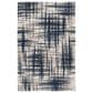 Central Oriental Oklahoma Badger 5" x 7"3" Cream and Navy Area Rug, , large