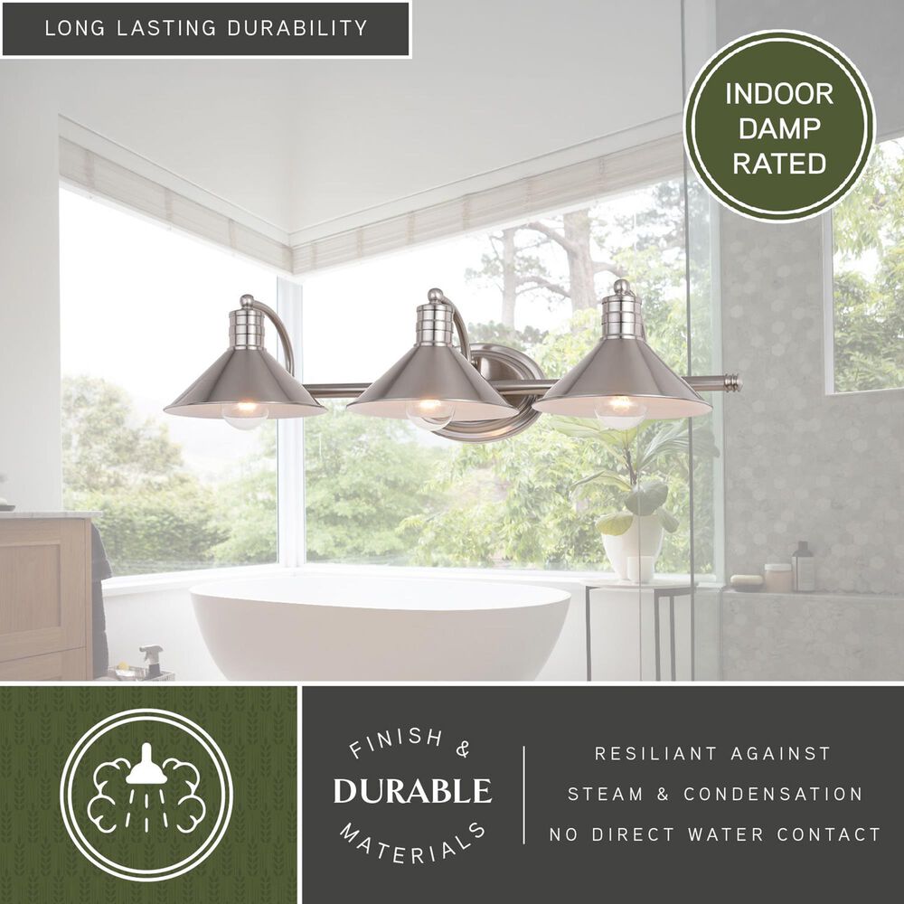 Vaxcel Akron 3-Light Bathroom Vanity in Satin Nickel, , large