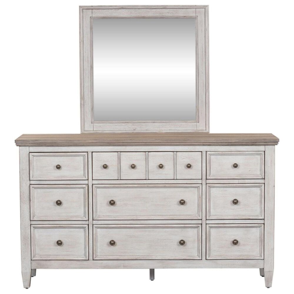 Belle Furnishings Heartland 4 Piece Queen Bedroom Set in Antique White, , large
