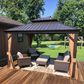 HOMLUX 10" x 14" Hardtop gazebo with double roof in Bronze, , large