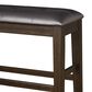 Ashley Haddigan 25.38 Faux Leather Dining Bench in Dark Brown, , large