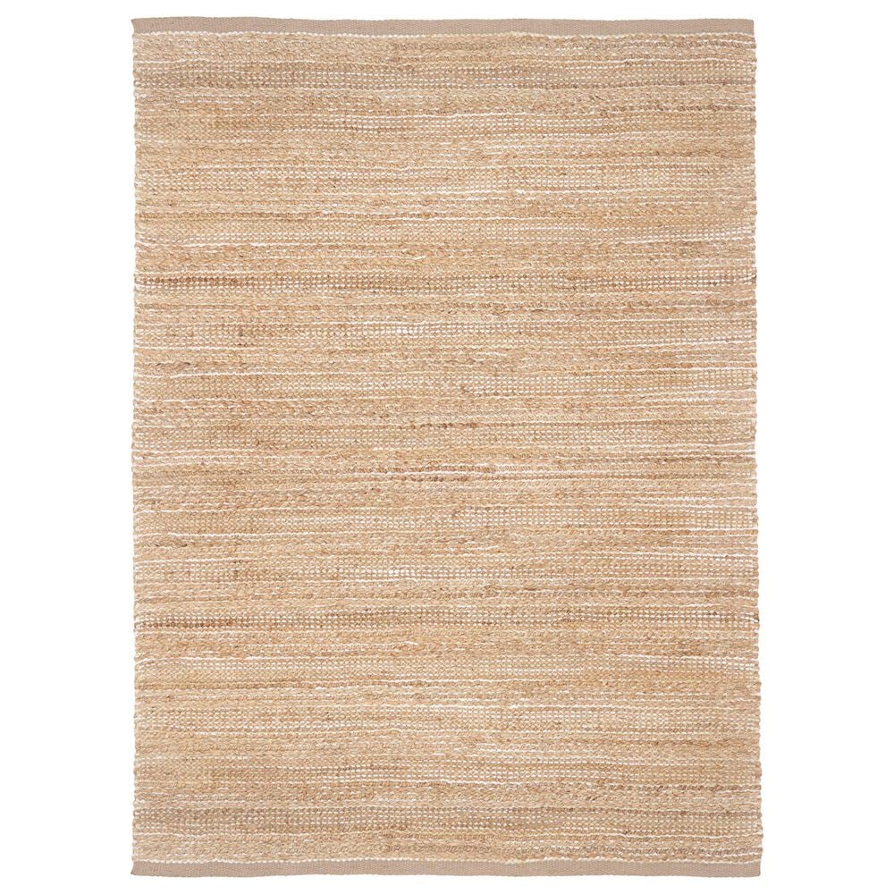 L&R Resources Natural Fiber 7"9" x 9"9" Cream and Ivory Area Rug, , large