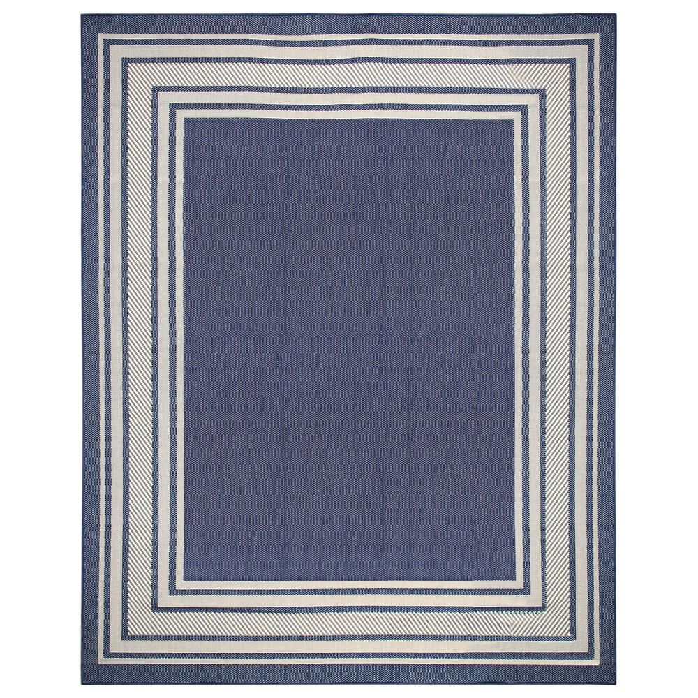 Nourison Horizon HOZ03 Navy 8&#39; x 10&#39; Indoor/Outdoor Area Rug, , large