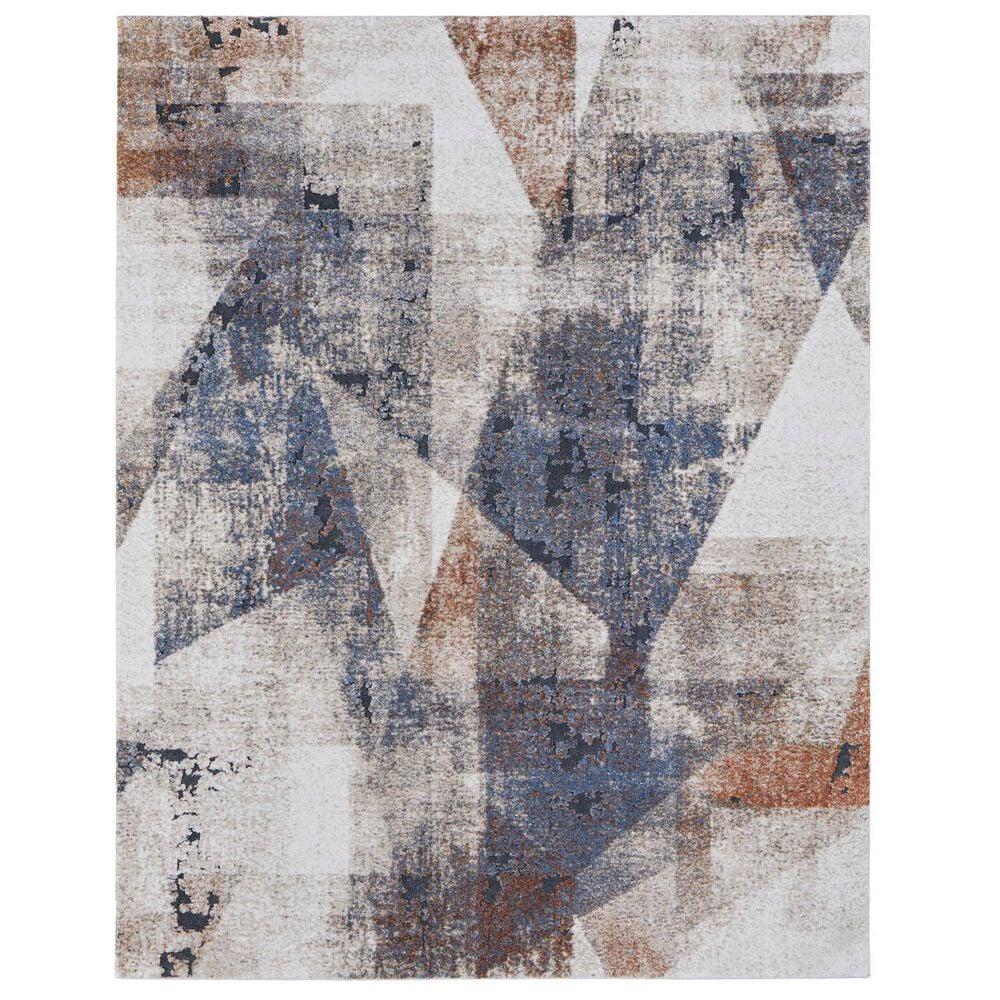 Feizy Rugs Gilmore 39MKF Blue and Ivory 5"3" x 8" Area Rug, , large
