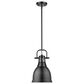 Golden Lighting Duncan Small Pendant with Rod in Matte Black, , large