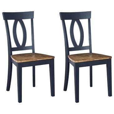 Ashley Landocken Dining Chair in Brown and Blue (Set of 2), , large