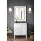 James Martin Vanities Addison 30" Single Bathroom Vanity in Glossy White with 3 cm Ethereal Noctis Quartz Top and Rectangular Sink, , large