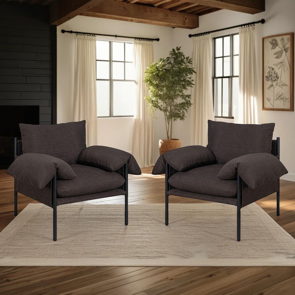 Blue River Bloom Accent Chair in Rich Brown, , large