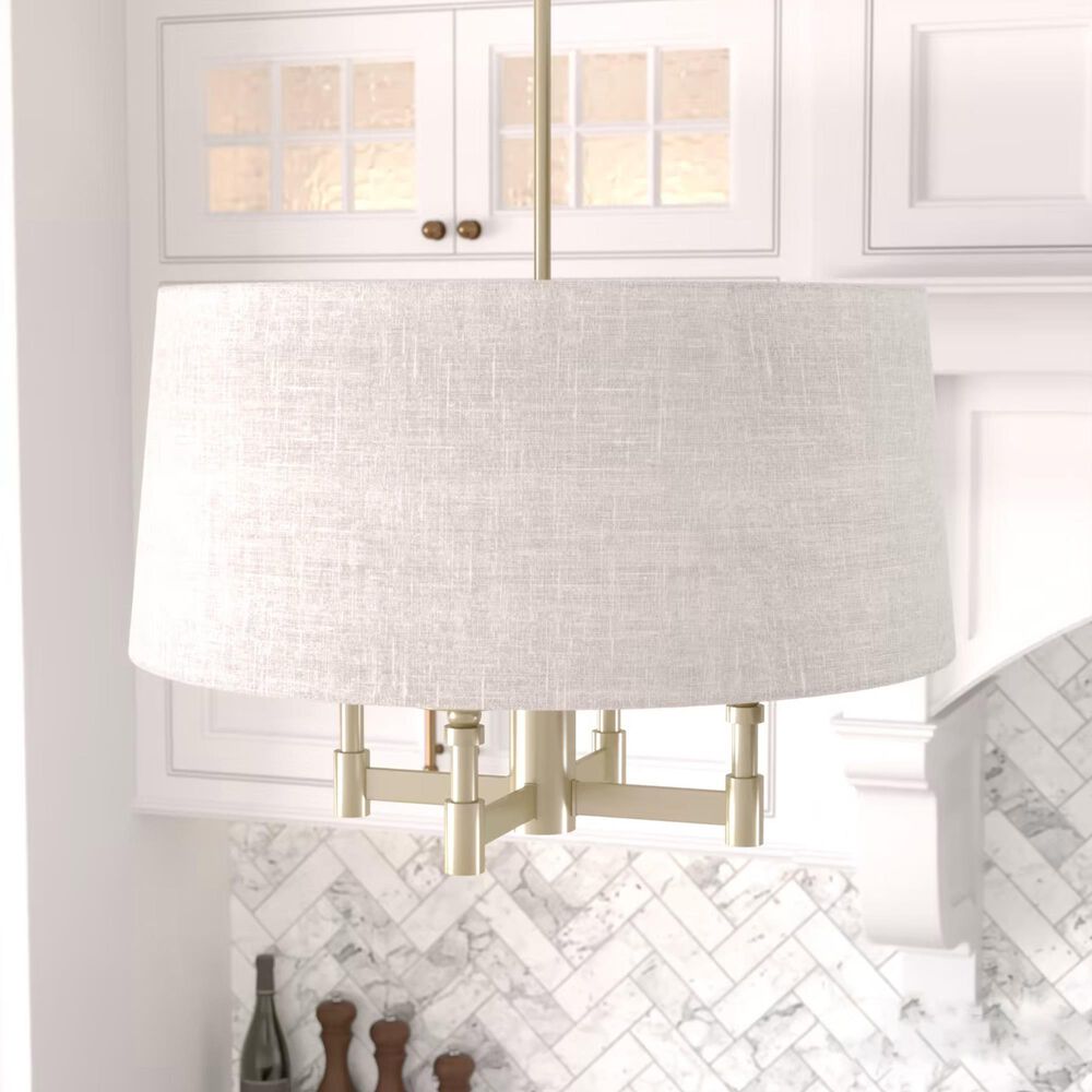 Hunter Briargrove 4-Light Chandelier in Painted Modern Brass, , large