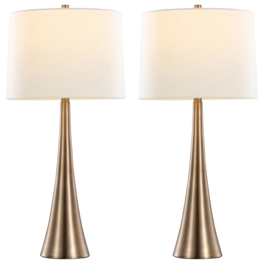 LumiSource Diana Metal Table Lamp in Matte Golden Bronze (Set of 2), , large