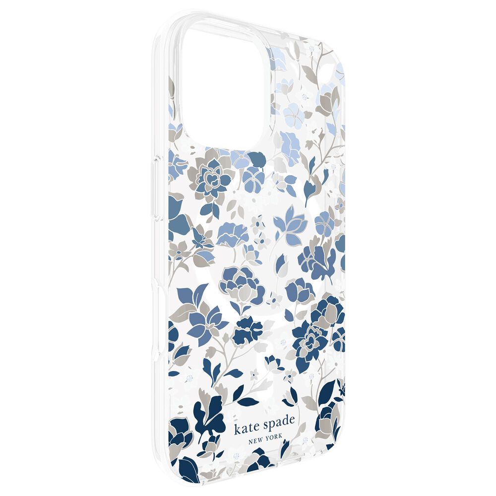 Kate Spade Protective MagSafe Case for iPhone 16 in Flowerbed Blue, , large