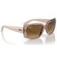 Ray-Ban Rectangular Sunglasses with Brown Lenses in Polished Transparent Brown, , large