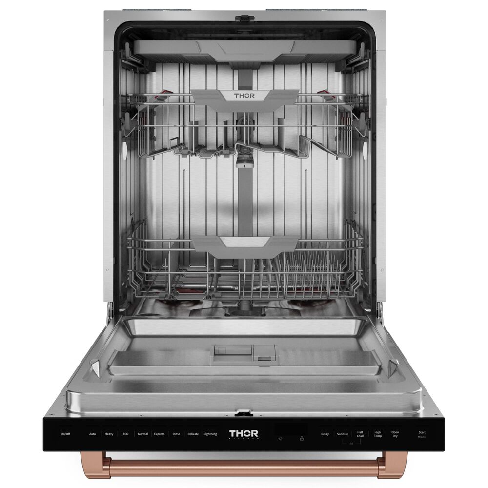 THOR KITCHEN Gordon Ramsay 24&quot; Built-In Dishwasher with Rose Gold Handle Kit in Matte Black, , large