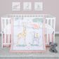 Trend Labs Sweet Safari 4-Piece Crib Bedding Set in Muted Peach, , large