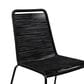 Blue River Shasta Outdoor Dining Chair with Rope Seat in Black (Set of 2), , large