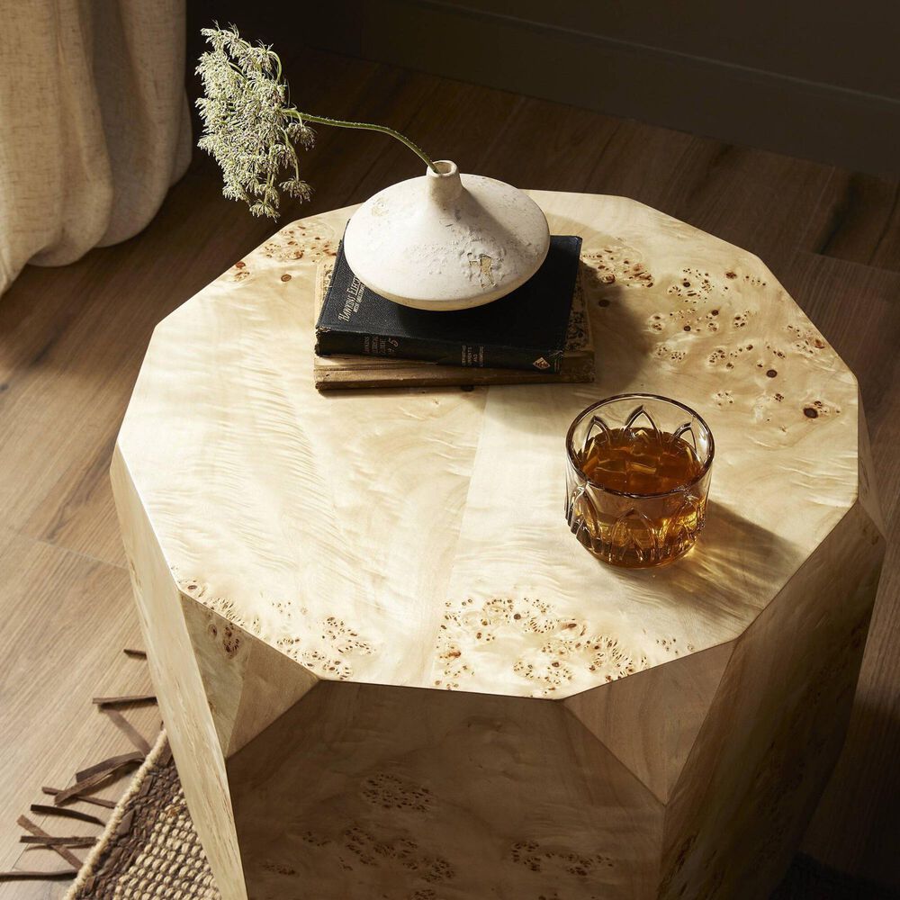 Four Hands Elena End Table in Light Burl, , large
