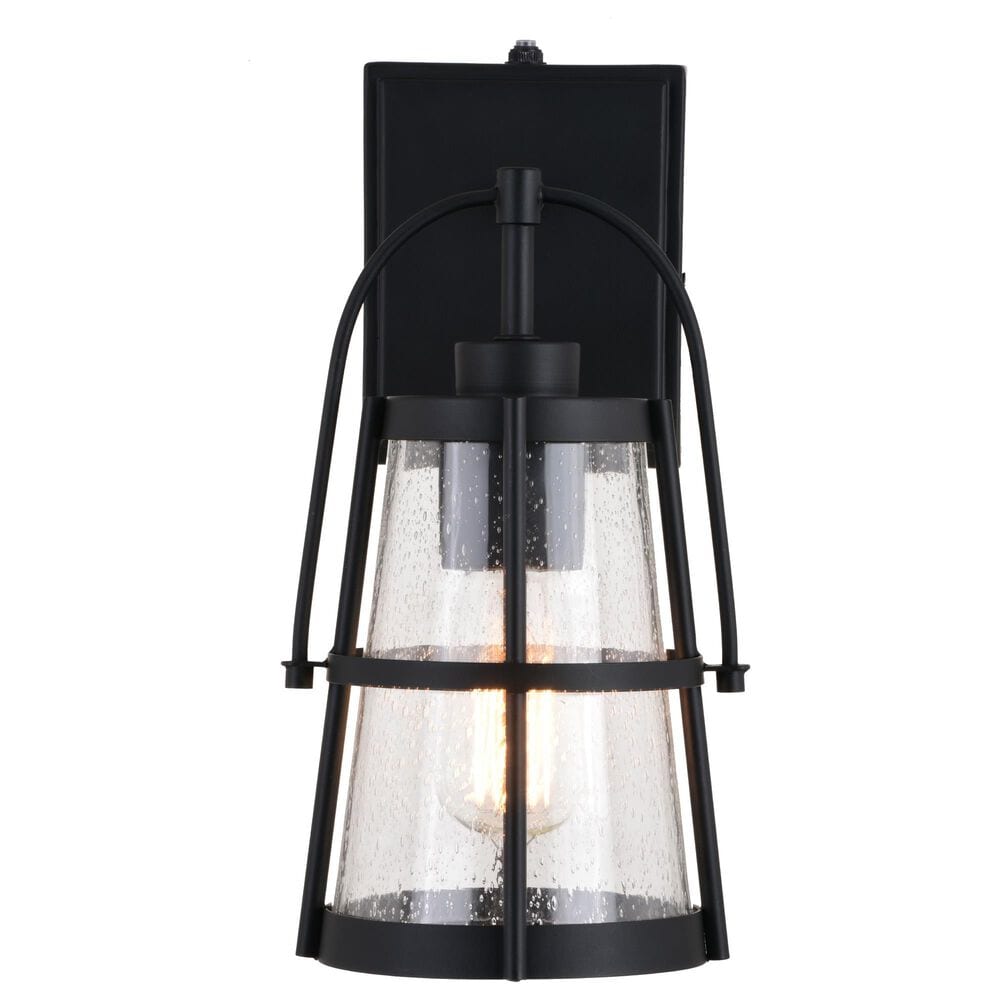Vaxcel Portage Park 1-Light Outdoor Wall Sconce in Matte Black, , large
