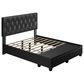 Accent  Verona Queen Upholstered Storage Bed in Black, , large
