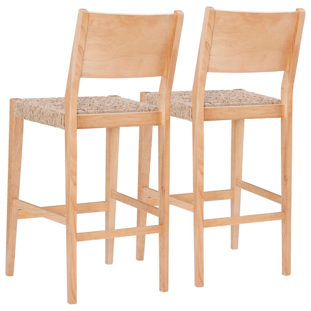 Linon Home Decor Cadence Bar Stool in Natural (Set of 2), , large