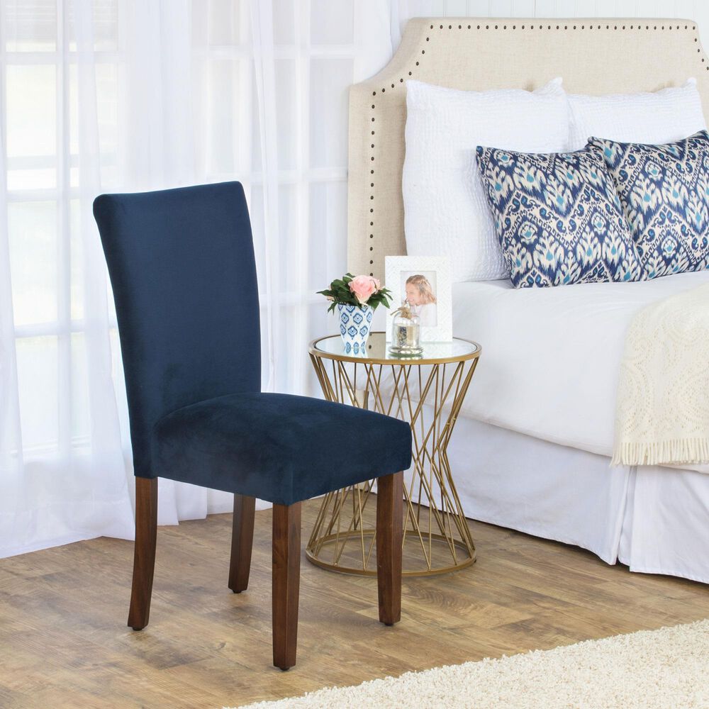 Kinfine Parsons Dining Chair with Dark Navy Cushion in Dark Walnut &#40;Set of 2&#41;, , large