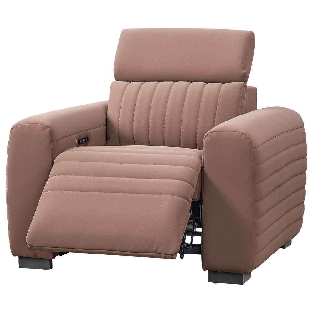 Stitch Power Recliner with Power Headrest in Pardo, , large