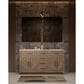 Lexora Home Abbey 60" Double Bathroom Vanity in Grey Oak with 2 cm White Quartz Top and Rectangular Sinks, , large