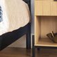Walker Edison Cama Queen Platform Bed with Slatted Headboard in Black, , large