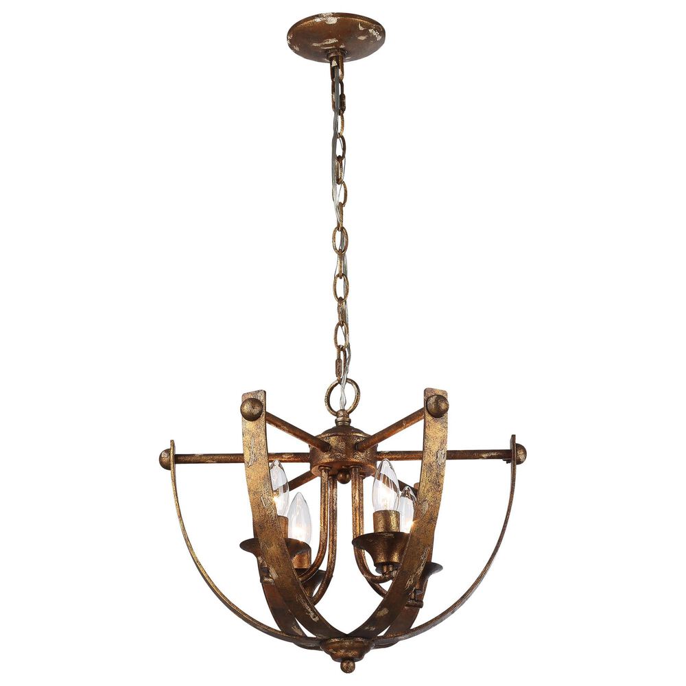Golden Lighting Victoria 4-Light Pendant in Heirloom Gold, , large