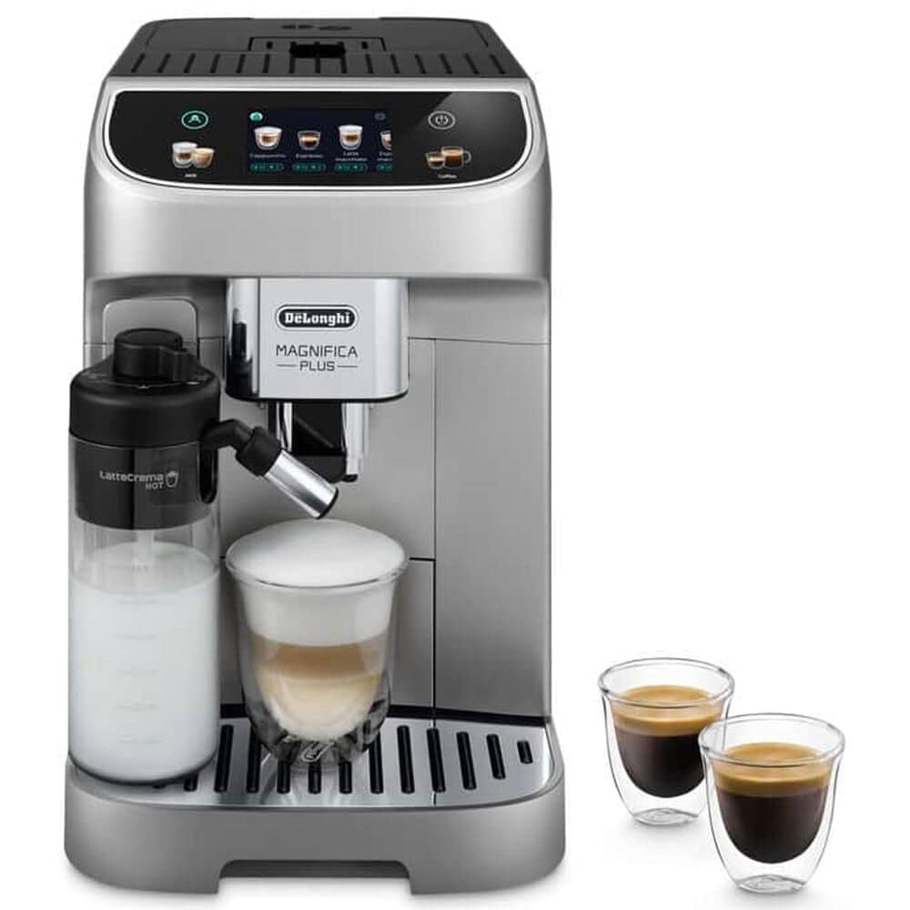 DeLonghi Magnifica Plus 60 Oz Automatic Espresso Machine in Silver Black, , large