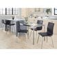 Lumisource Fuji Dining Contemporary Table in Stainless Steel with Clear Glass Top By LumiSource, , large