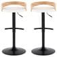 LumiSource Grotto Swivel Barstool with White Faux Leather Upholstery in Black and Zebra (Set of 2), , large