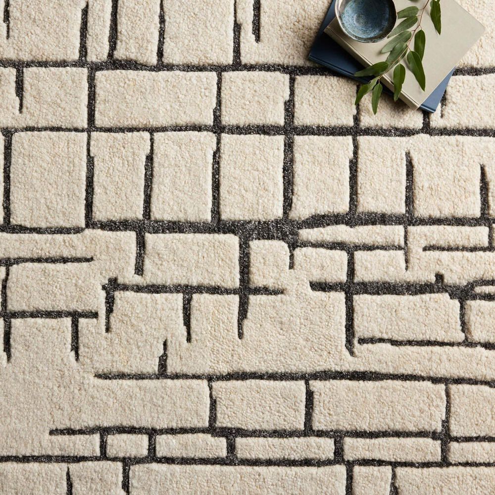 Loloi Octavia 8&#39;6&quot; x 11&#39;6&quot; Ivory and Charcoal Area Rug, , large