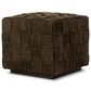 Four Hands Flores Ottoman in Nubuck Olive, , large