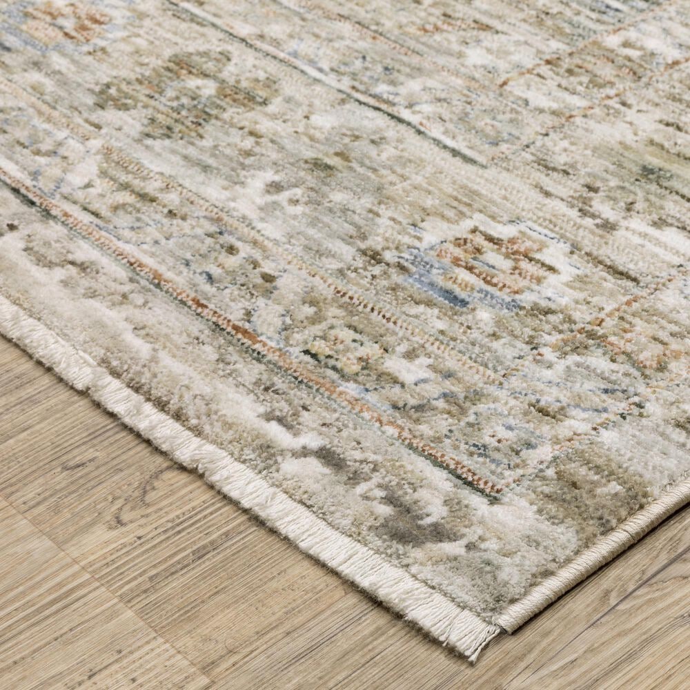 Oriental Weavers Avalon Southwestern Beige and Blue 3&#39;2&quot; x 5&#39; Area Rug, , large