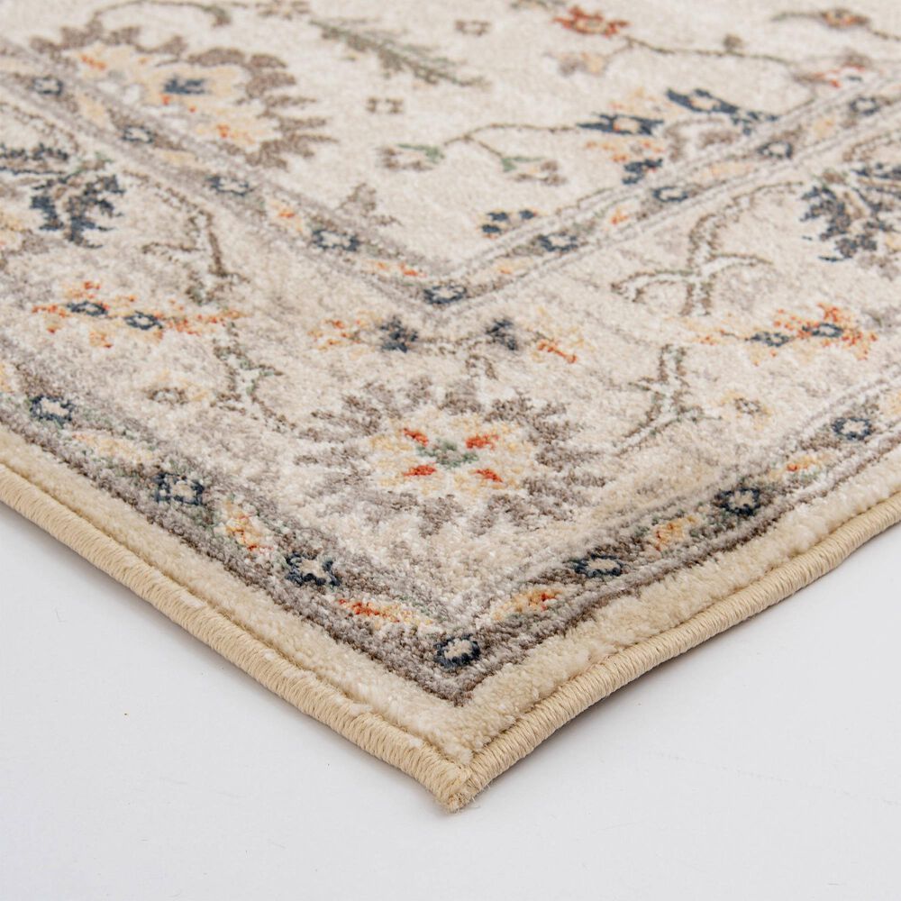 Central Oriental Minerva Roan 5&#39; x 7&#39;3&quot; Alabaster and Storm Area Rug, , large