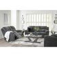 Ashley Frohn Manual Reclining Loveseat in Graphite, , large