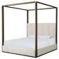 Century Furniture Carino King Upholstered Canopy Bed in Cocoa, , large