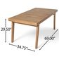 Hearth and Haven Outdoor Rectangular Dining Table in Brown - Table Only, , large