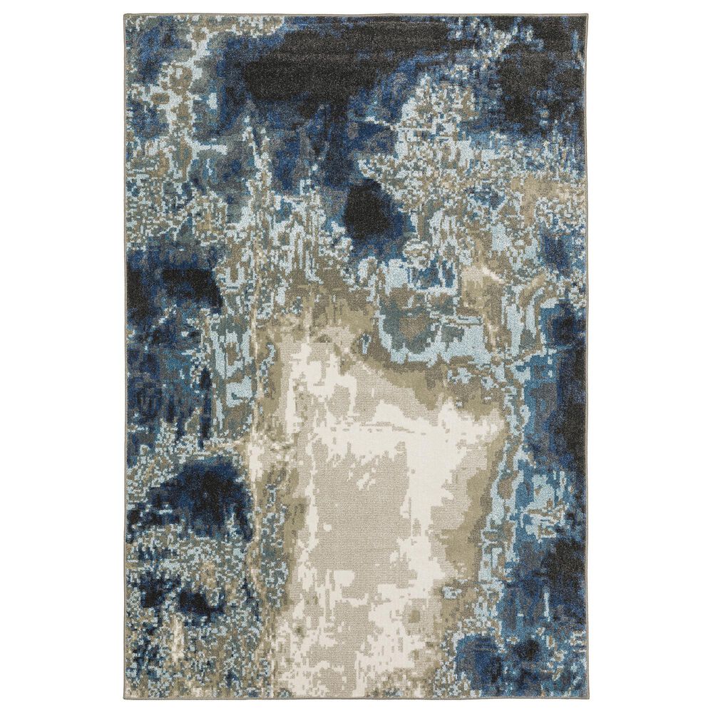 Oriental Weavers Venice Modena 5"3" x 7"3" Blue and Beige Area Rug, , large