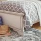 Ashley Realyn Twin Button Tufted Panel Bed in Chipped White, , large