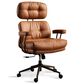 HOMLUX High Back Executive Office Chair with Suede Leather in Brown, , large