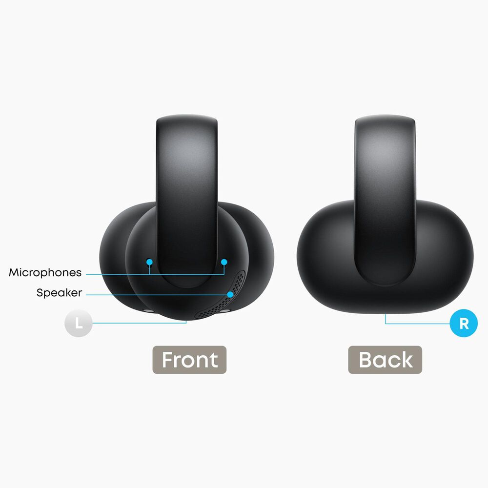 Anker AeroClip Open-Ear Clip-On Earbuds in Midnight, , large