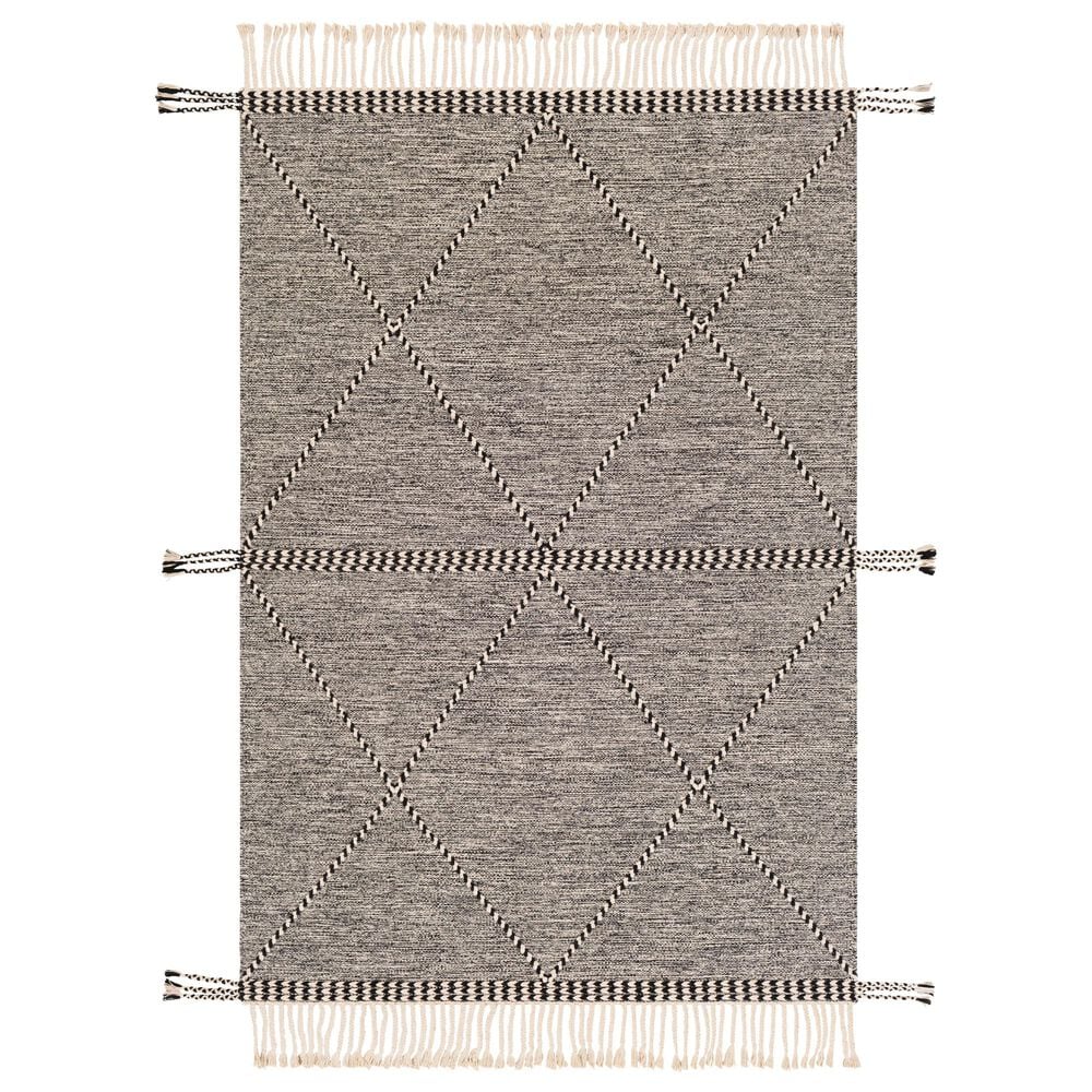 Surya Zanafi ZNF-2301 3' x 5' Black and Cream Area Rug, , large