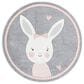 Safavieh Carousel CRK166 5"3" Round Grey and Ivory Kids  Area Rug, , large