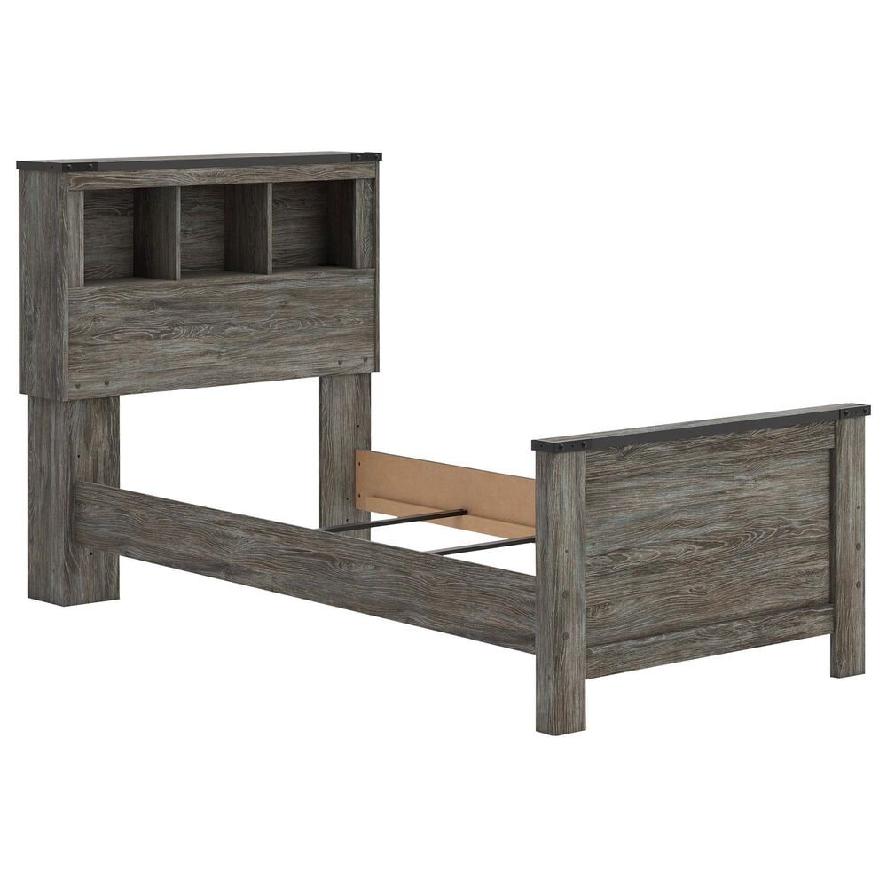 Ashley Frandern Twin Bookcase Panel Bed in Warm Gray, , large