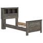 Ashley Frandern Twin Bookcase Panel Bed in Warm Gray, , large