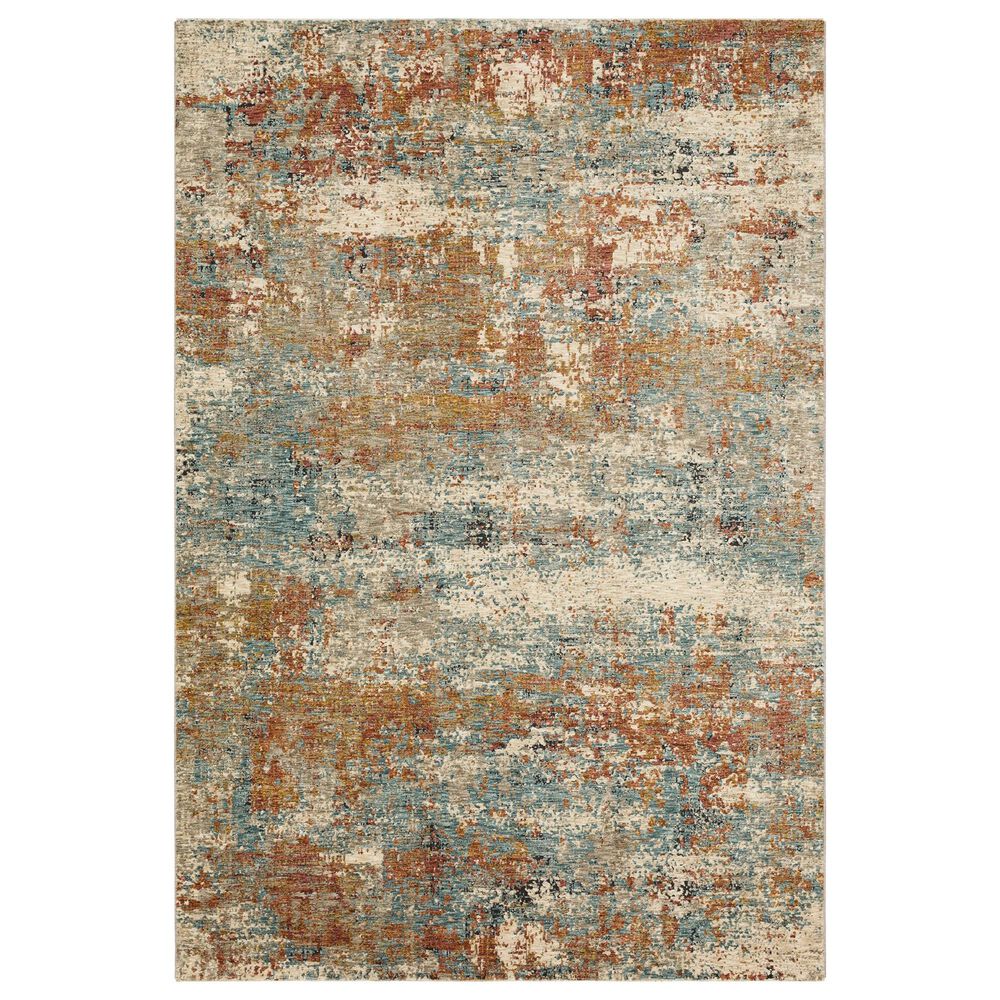 Karastan Marash 2"7" x 7"3" Beige, Rust Red and Blue Runner, , large