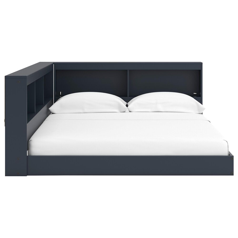 Ashley Simmenfort Full Bookcase Storage Bed in Navy Blue, , large